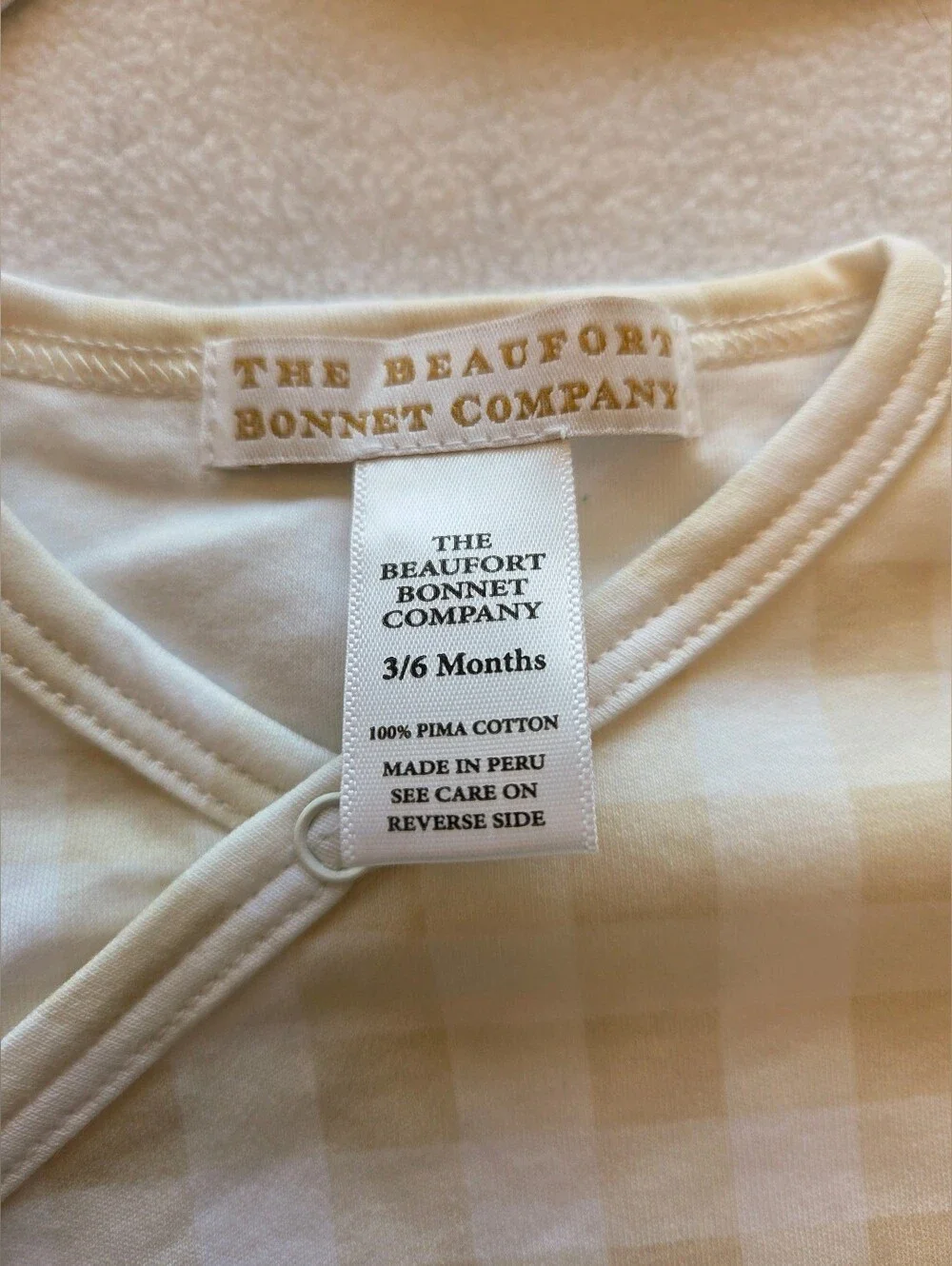 The Beaufort Bonnet Company Yellow Gingham Baby Matching Set